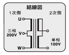 3SV-3K｜スワロー電機 逆Vトランス 三相→単相へ変換